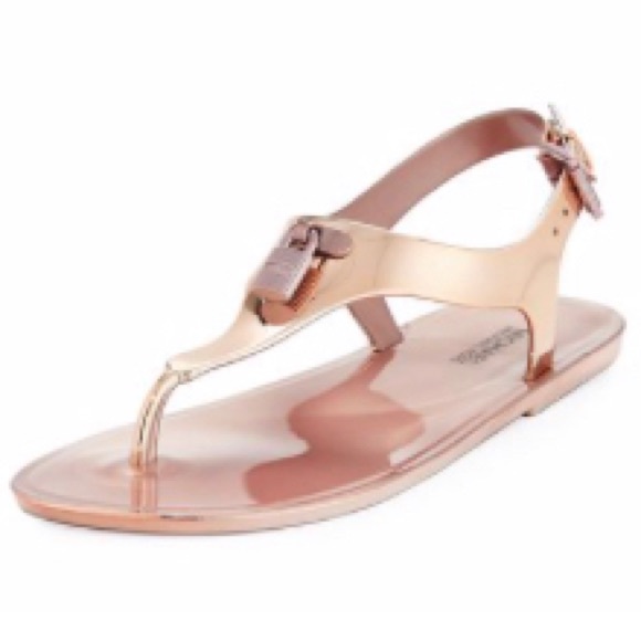 michael kors pink jelly sandals
